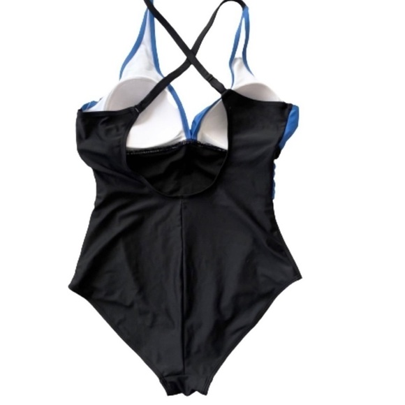 Twist front criss cross back one piece Swimsuit bathing suit size 2XL plus size - Picture 3 of 8